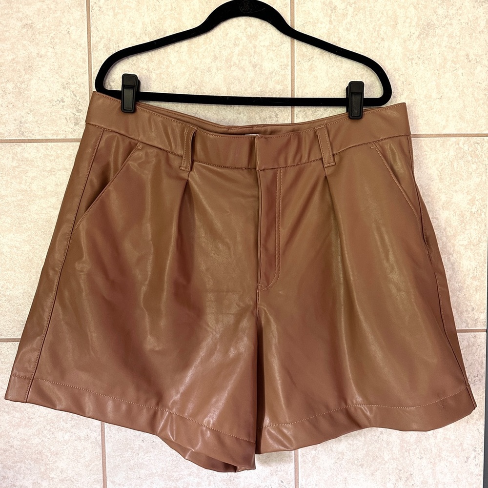 Abercrombie & Fitch Vegan Leather Shorts